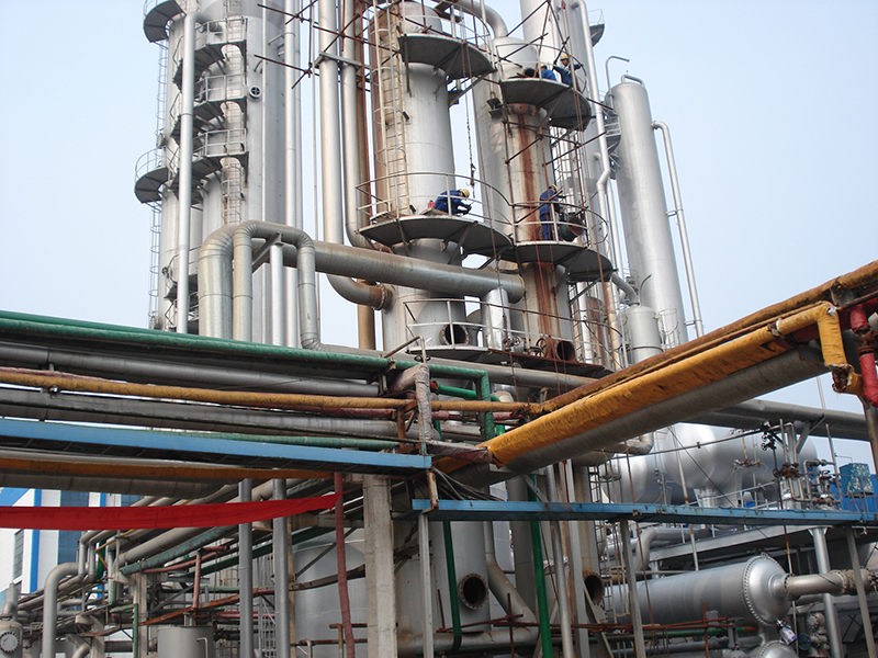 脫碳工段#1#2回收塔內壁玻璃鋼防腐